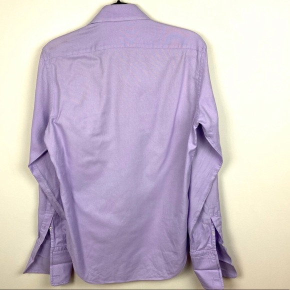 Zara Man Purple Burton Down Dress Shirt Size 14 - Picture 3 of 6